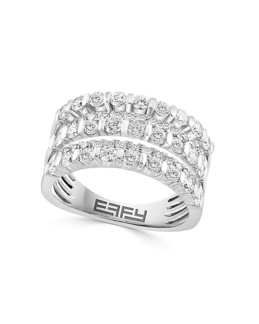 Effy 14k White Gold & 1.35 Tcw Diamond Ring