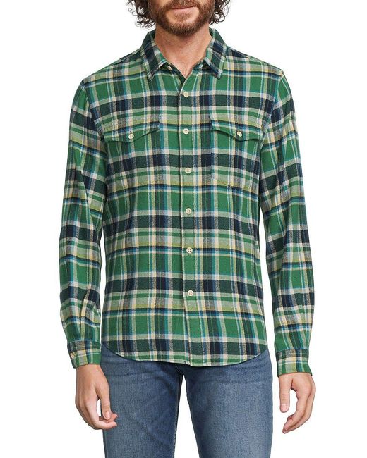 Alex Mill Frontier Plaid Flannel Shirt in Green for Men | Lyst