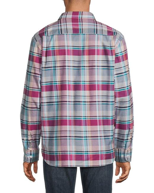 Tommy Bahama Red Lazlo Cheers Check Cotton-Silk Shirt for men