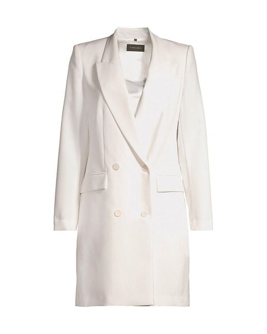 Kobi Halperin Black Ivy Double-Breasted Twill Blazer Minidress