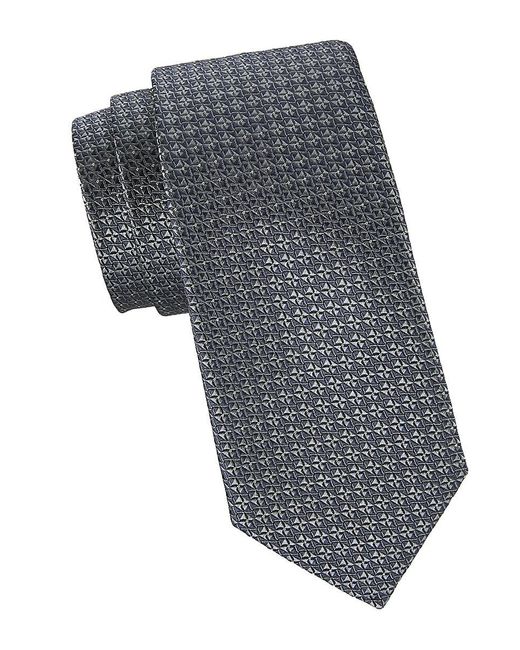 Canali Gray Neat Silk Tie for men