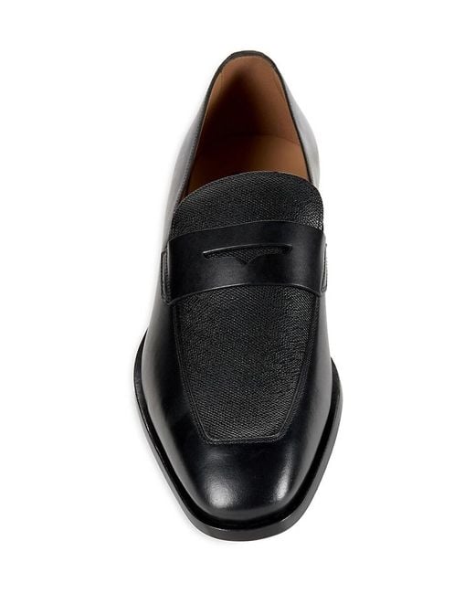 Boss Black Lisbon Leather Penny Loafers for men