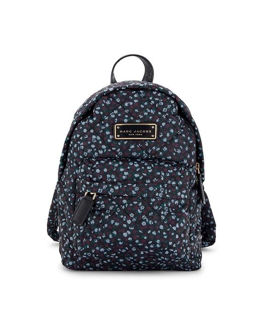 Marc Jacobs Blue Floral-print Mini Backpack