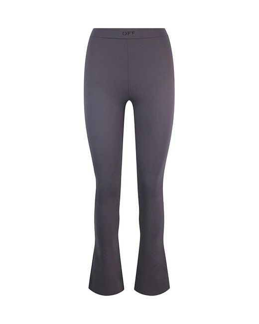 Off-White c/o Virgil Abloh Blue Sleek Split Logo Leggings