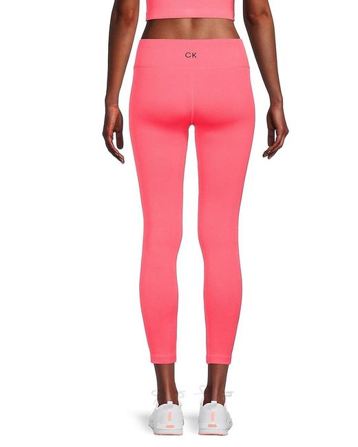 Calvin Klein Solid Leggings in Pink | Lyst Canada