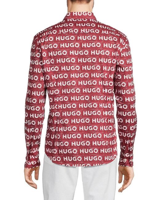 HUGO Red Ermo Monogram Shirt for men