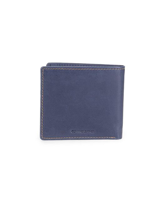 Robert Graham Blue Leather Bi Fold Wallet for men