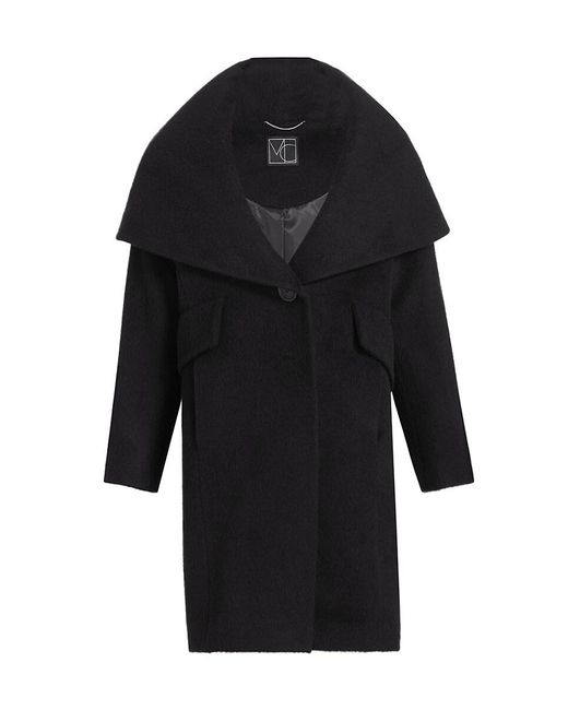 Mercer Collective Black Lori Cape-Hood Cocoon Coat