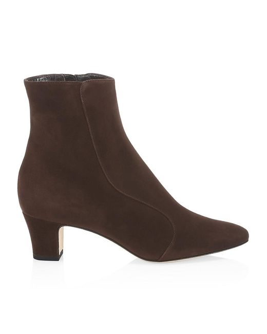 Manolo Blahnik Brown Myconia Suede Ankle Boots