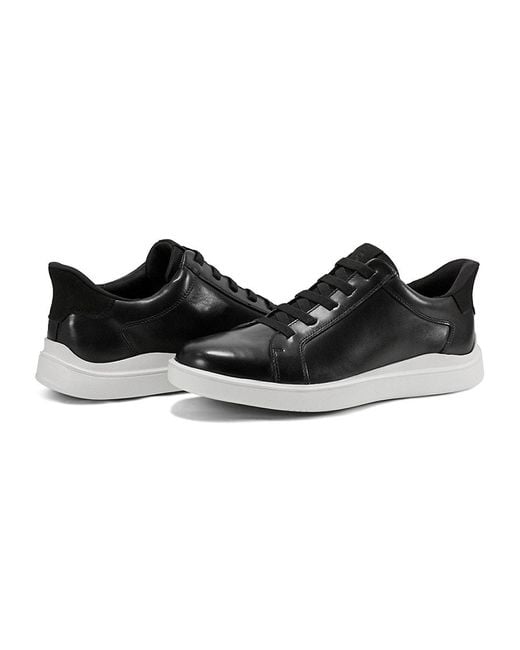 Rockport Brown Tynnar Step-Activated Leather Slip-On Sneakers for men