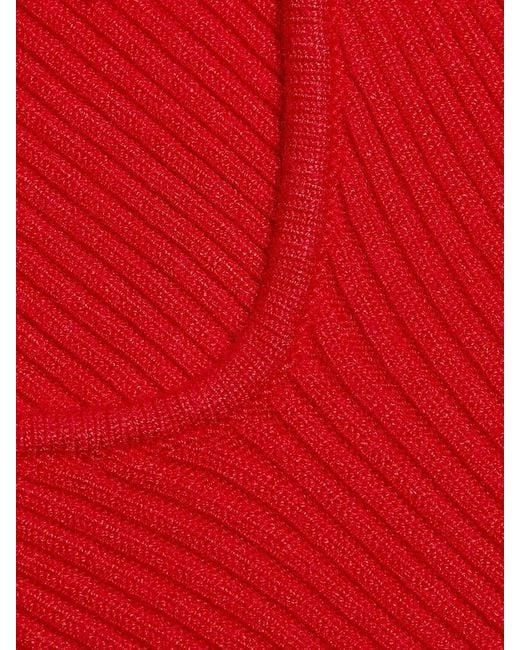 Tahari Red The Soraya Rib-Knit Sweater