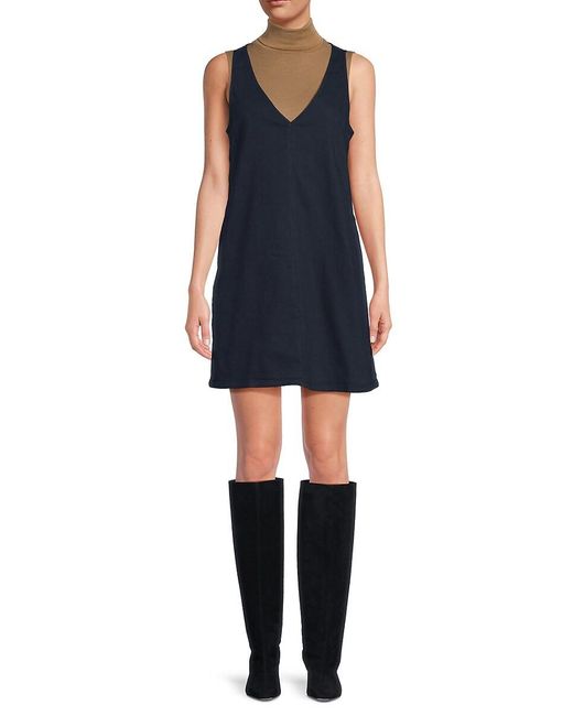 Rag & Bone Blue Nala A-Line Minidress