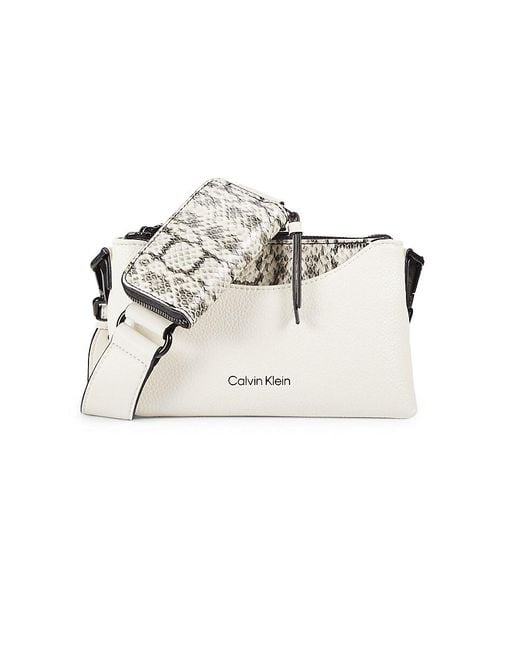 Calvin Klein Multicolor Chrome Faux Leather Crossbody Bag
