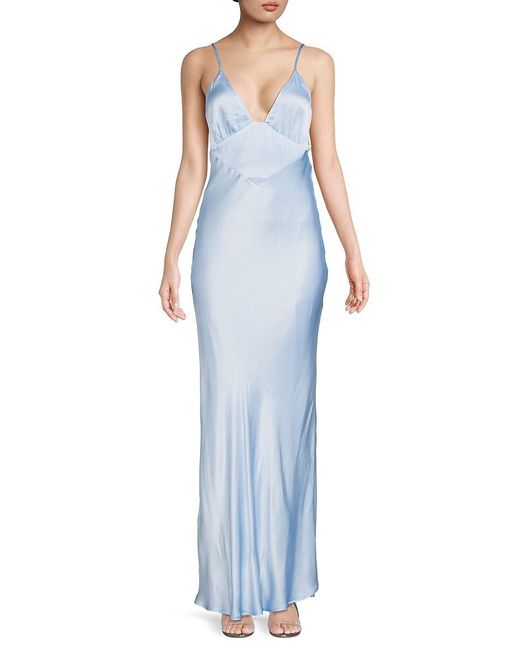 Bardot Blue Wintour Maxi Slip Dress