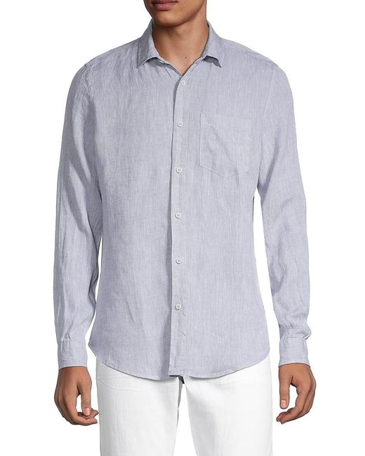 Report Collection Long-sleeve Linen Shirt in Light Grey (Gray) for Men ...