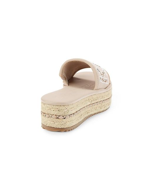 Flatform sales espadrille slides