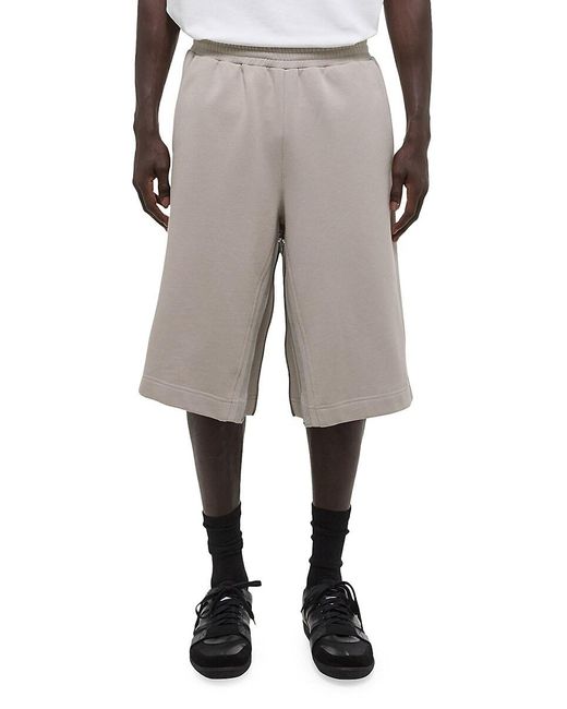 Helmut Lang Gray Gusset Cotton Sweatshorts for men