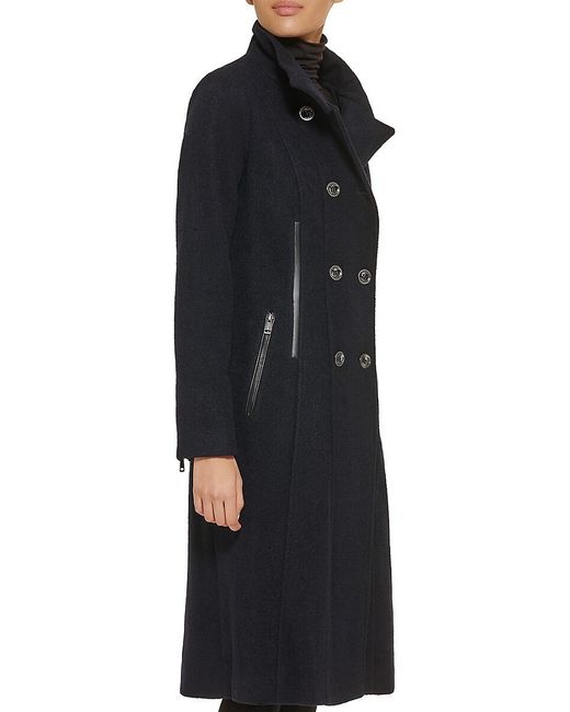 Guess Brown Wool Blend Trench Coat