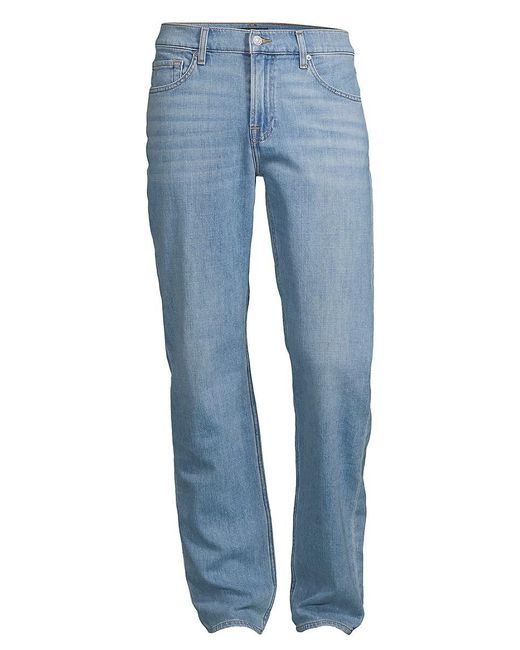 7 For All Mankind Blue Slimmy Squiggle Jeans for men