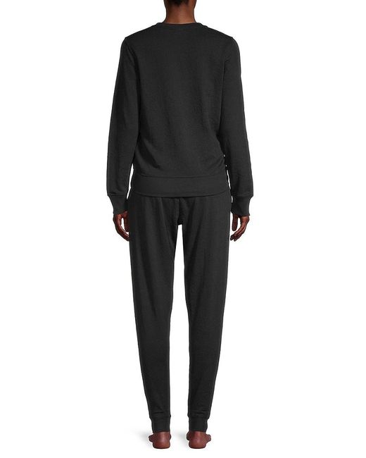 Calvin Klein 2-piece Logo Pajama Set in Black