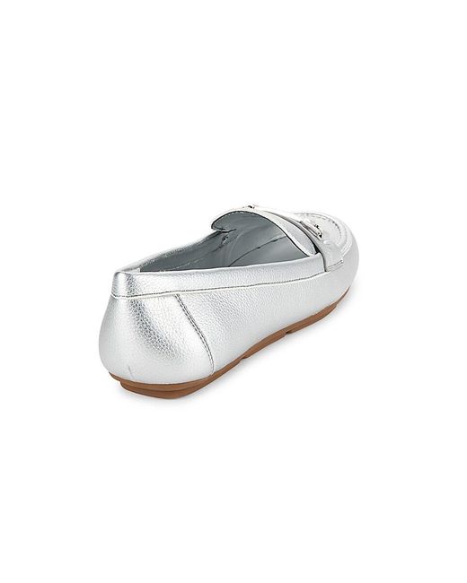 Calvin Klein White Apron Toe Loafers