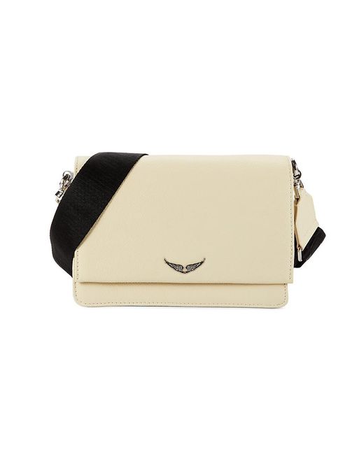 Zadig & Voltaire Natural Lolita Wings Leather Crossbody Bag