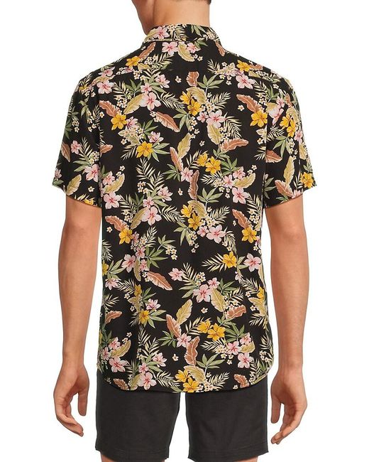 Slate & Stone Multicolor Floral Short Sleeve Shirt for men