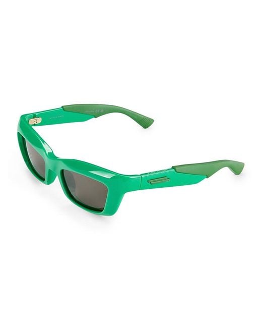 Bottega Veneta Green 51mm Rectangle Sunglasses