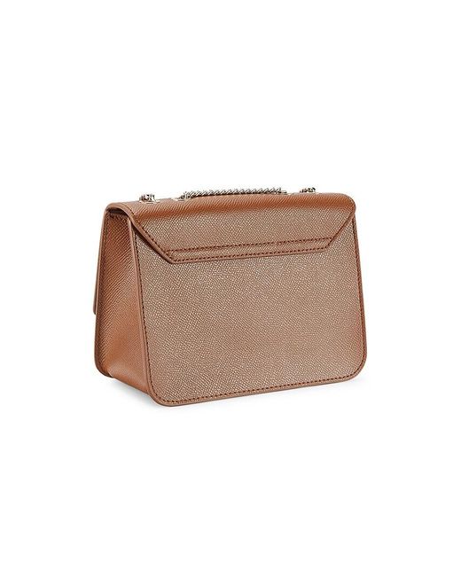 Furla Brown Mini Bella Leather Shoulder Bag