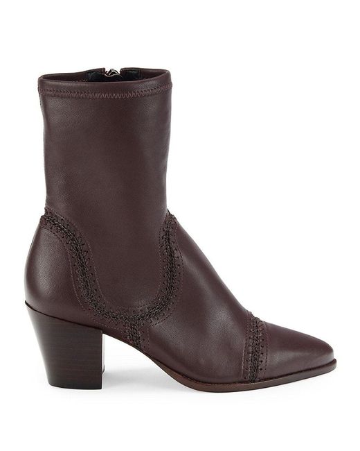 Alexandre Birman Benta Leather Ankle Boots in Brown | Lyst