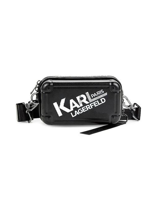 Karl Lagerfeld Logo Crossbody Bag in Black for Men Lyst