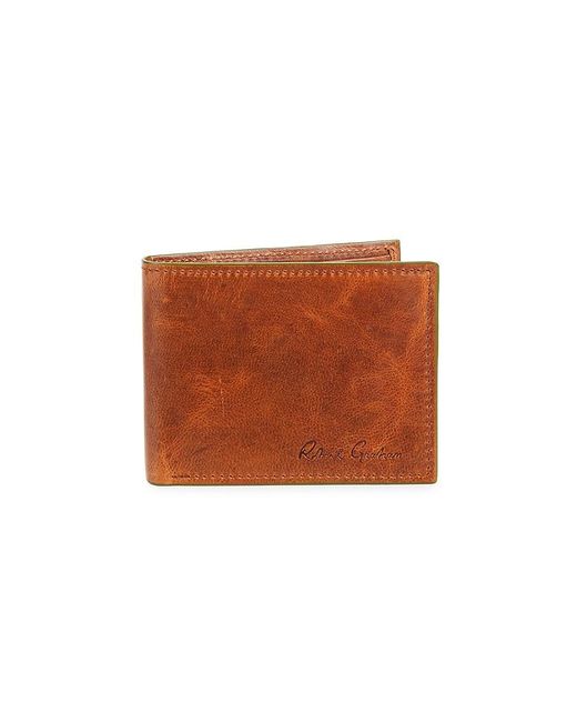 Robert Graham Brown Ector Leather Bifold Wallet for men