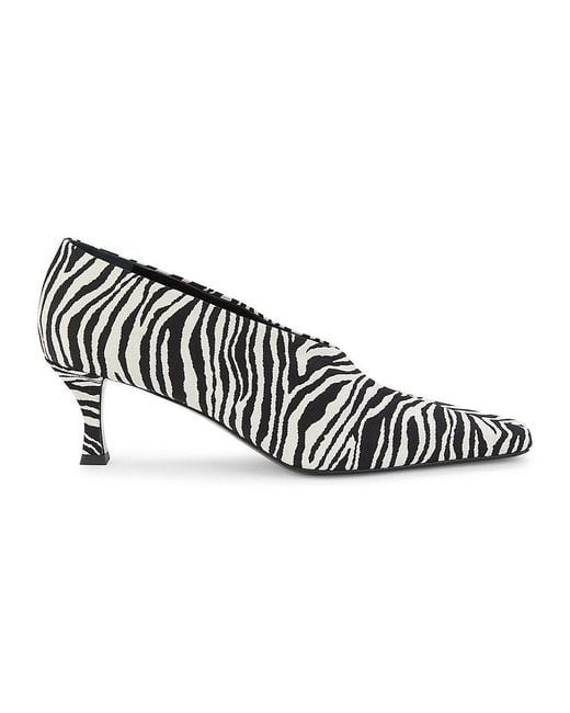 Proenza Schouler Natural Zebra Print Kitten Heel Pumps