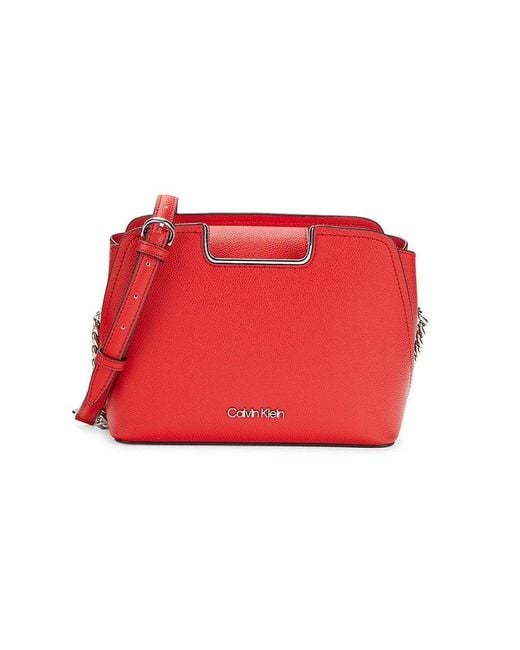Calvin Klein Finley Crossbody Bag in Red Lyst