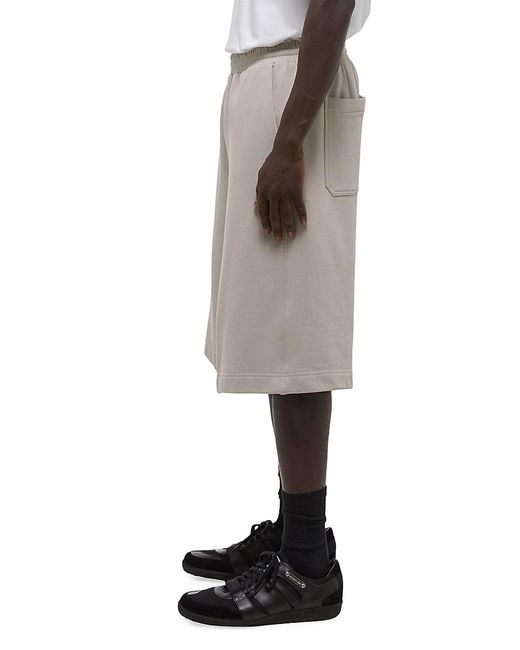 Helmut Lang Gray Gusset Cotton Sweatshorts for men
