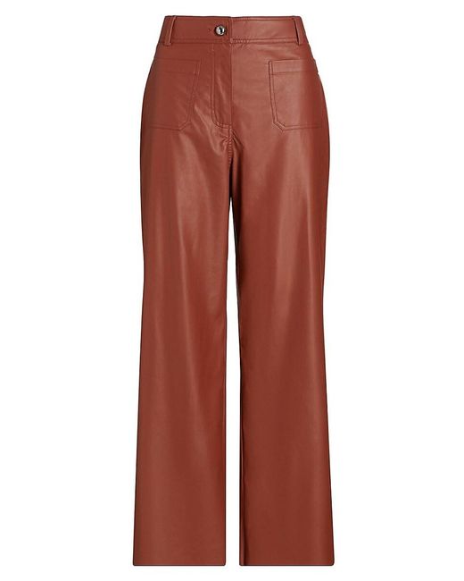 If Only Studio Black Faux Leather Wide-Leg Pants