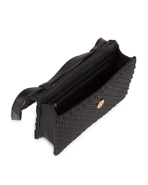 Sam Edelman Black Rowan Textured Faux Leather Crossbody Bag