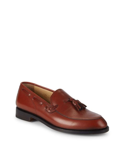 Nettleton Red Greensboro Leather Tassel Loafers for men