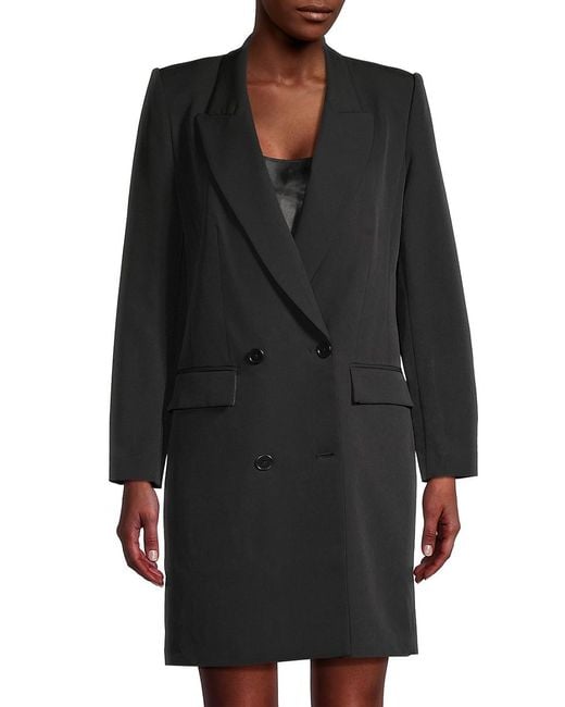 Kobi Halperin Black Ivy Double-Breasted Twill Blazer Minidress