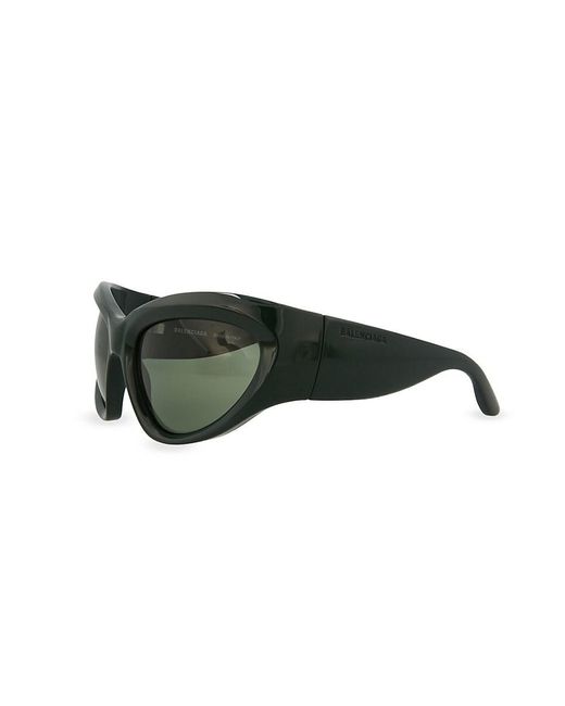 Balenciaga Green 64mm Shield Sunglasses