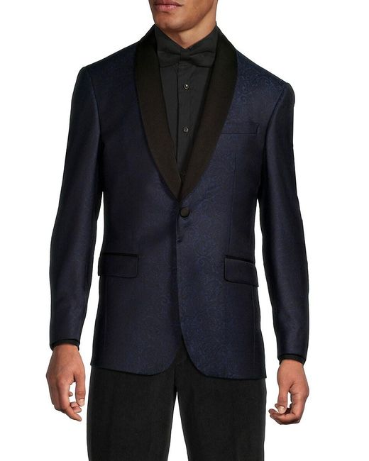 Ted Baker Blue Josh Stretch-Wool Tuxedo Blazer for men