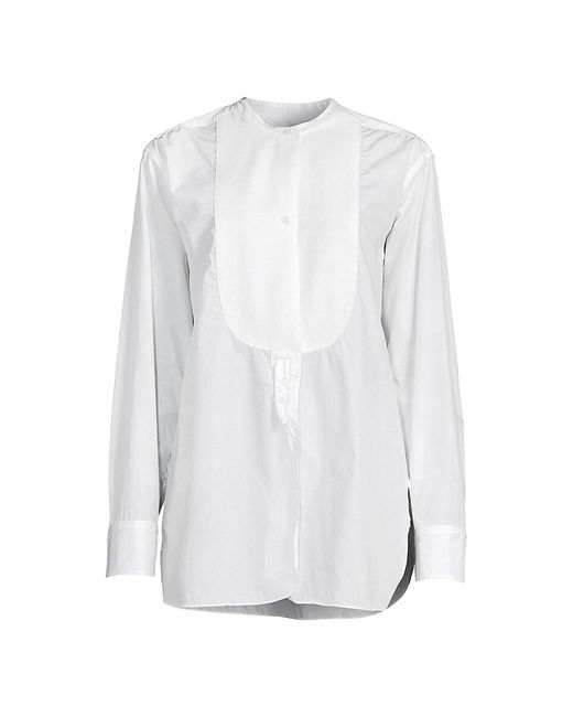 Twp White Bib Collar Button Down Shirt