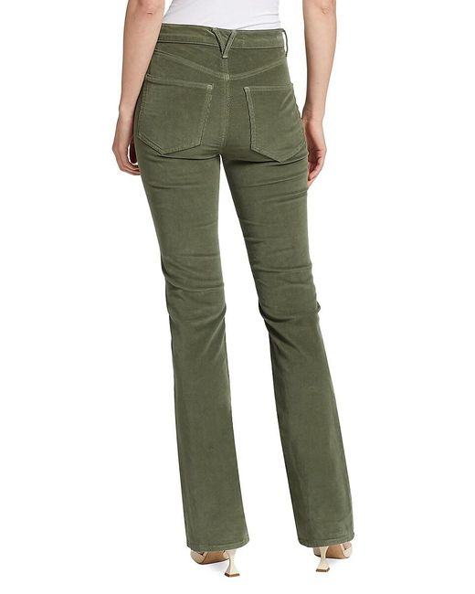 Veronica Beard Green Cameron Corduroy Boot-Cut Jeans