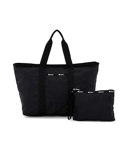 LeSportsac White Logo Packable Tote