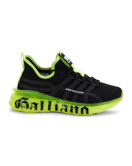 John Galliano Black Logo Sneakers