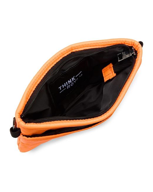 Think Royln Orange Quilted Shoulder Bag