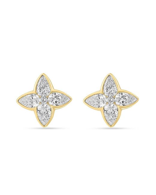 Effy Metallic 14K & 0.95 Tcw Lab-Grown Diamond Earrings