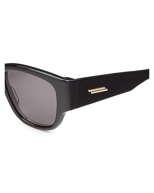 Bottega Veneta Gray 55mm Square Sunglasses
