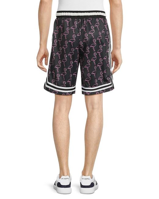Wesc Black 'Flamingo Basketball Shorts for men