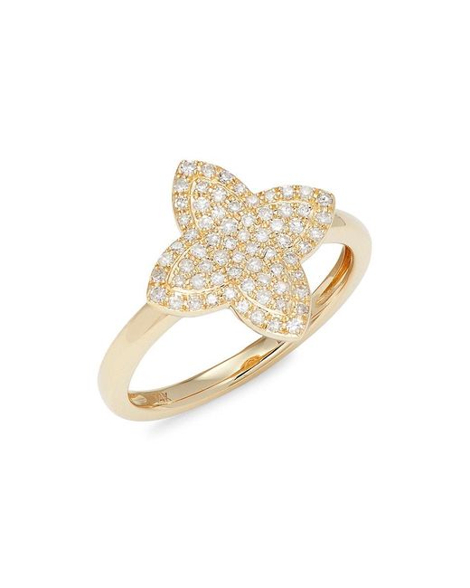 Effy 14k Yellow Gold & 0.27 Tcw Diamond Ring in White | Lyst UK